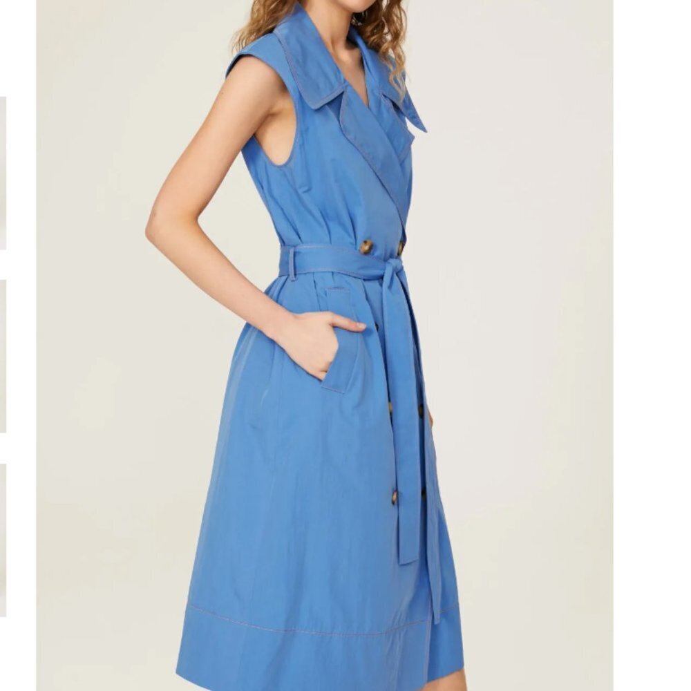 Rejina Pyo Astrid Trench Dress blue size 12 - Picture 2 of 11